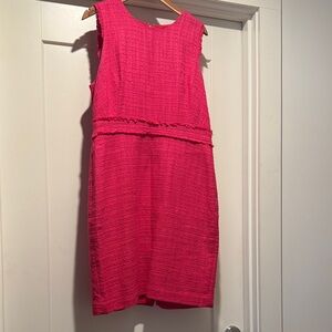 J. Crew Vibrant Pink Textured Mini Dress